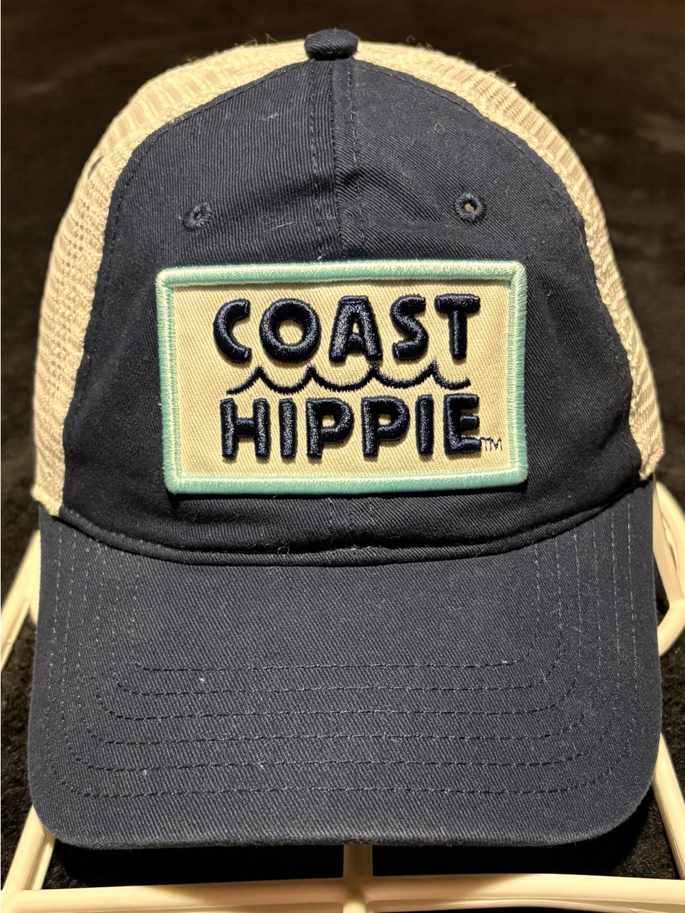 Coast Hippie structured navy trucker SnapBack hat